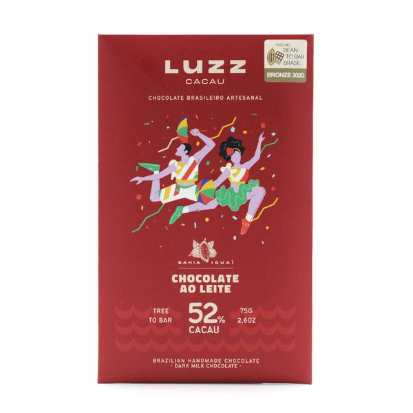 Chocolate ao Leite 52% Cacau Luzz – 75g