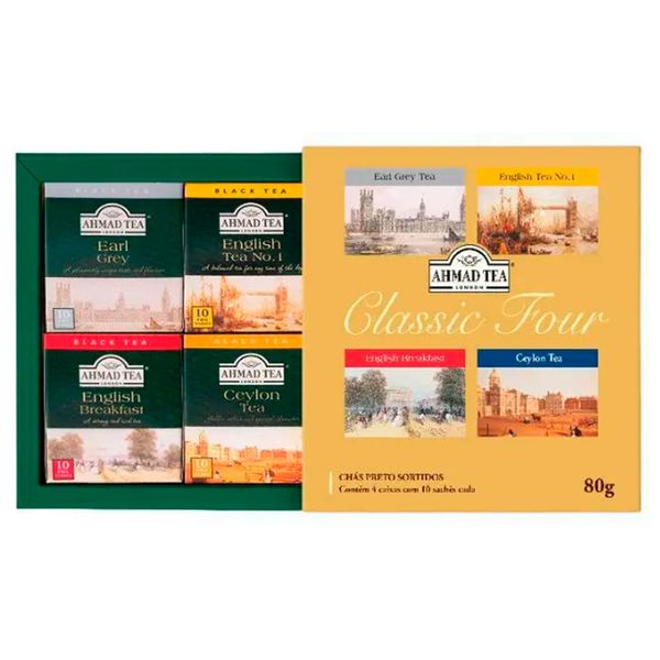 Chás Preto Sortidos Classic Four Ahmad Tea 80g