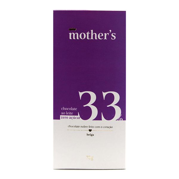 Chocolate ao Leite Zero Açúcar Mother's 70g