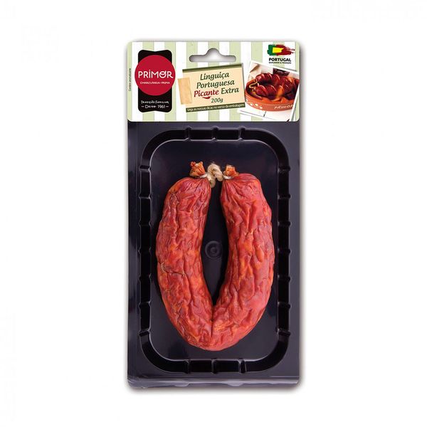 Linguiça Portuguesa Picante Extra Defumada Primor 200g