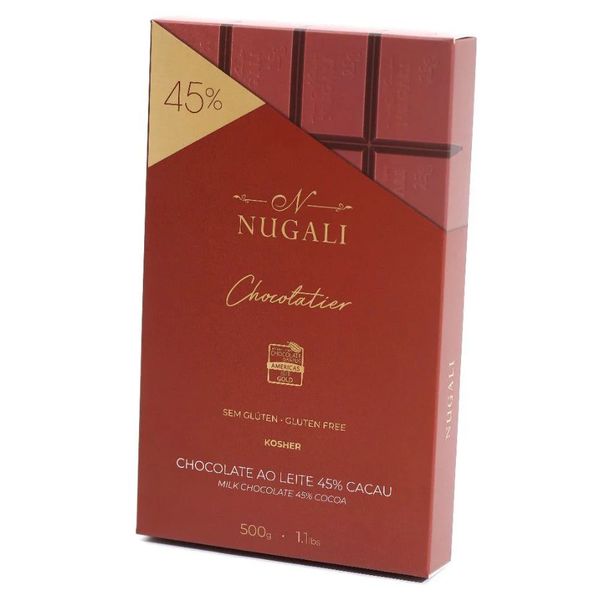 Chocolate ao Leite 45% Cacau Nugali 500g