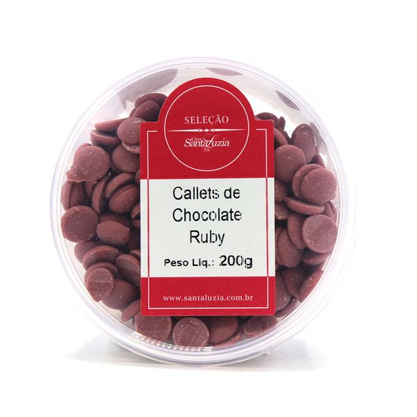 Callets de Chocolate Ruby Casa Santa Luzia 200g