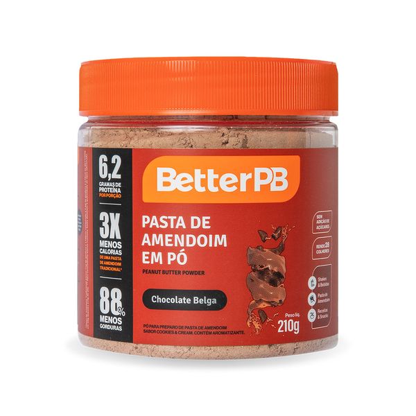 Pasta de Amendoim sem Açúcar em Pó Chocolate Belga Better PB - 210g