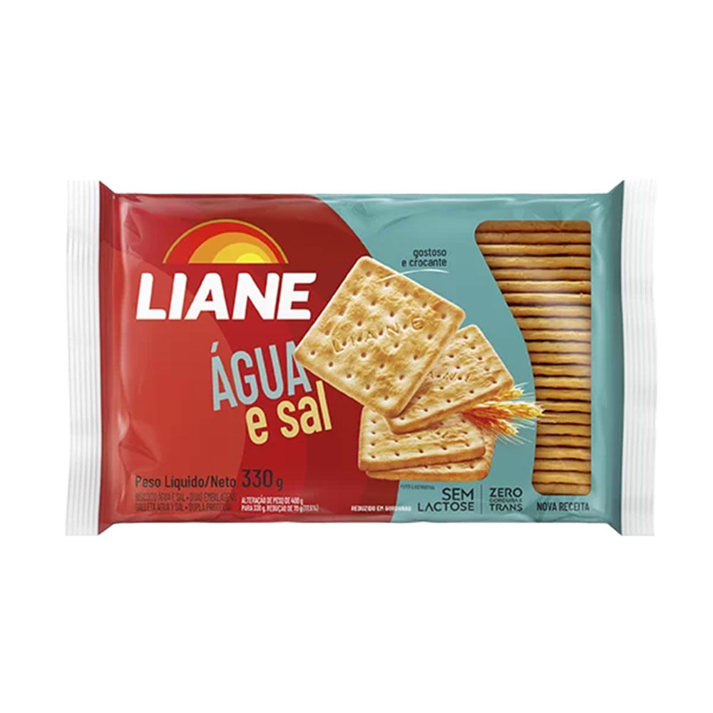 Biscoito de Água e Sal Sem Lactose Liane 400g