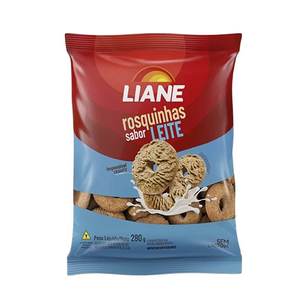 Rosquinha Sabor Leite Sem Lactose Liane 280g