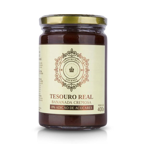 Bananada Cremosa Sem Açúcar Tesouro Real 400g