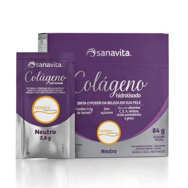 Colágeno Hidrolisado Sabor Neutro Sanavita 84g