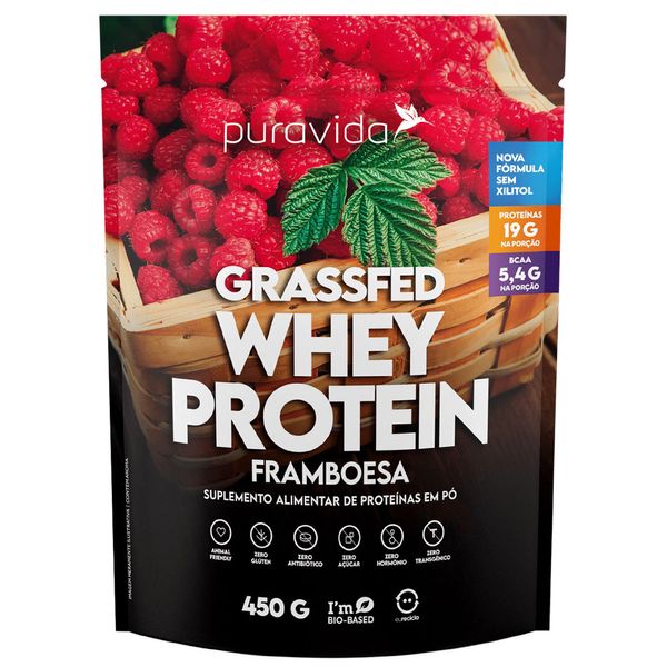 Whey Protein Sabor Framboesa Pura Vida 450g