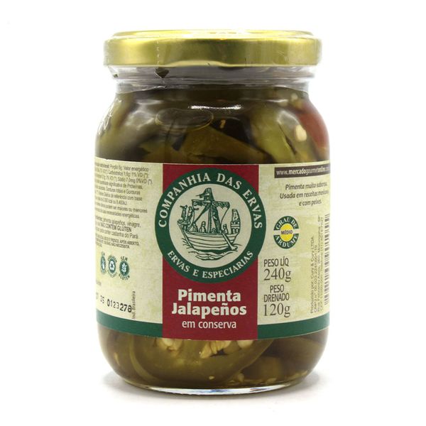 Pimenta Jalapeños Companhia das Ervas 240g