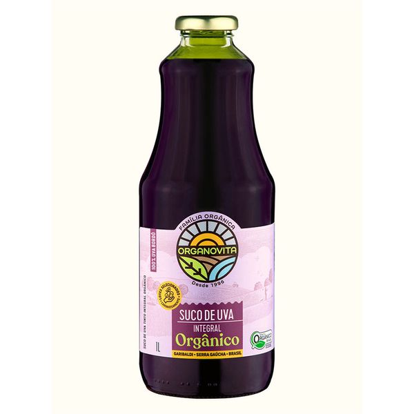 Suco de Uva Orgânico Integral Organovita - 1L