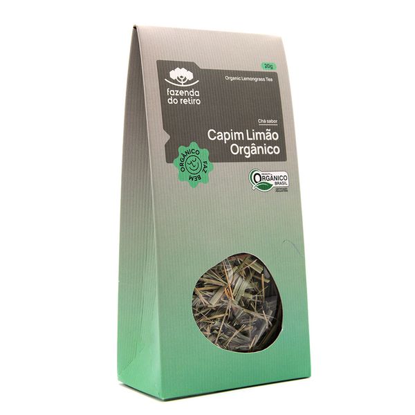 Chá Sabor Capim Limão Orgânico Fazenda do Retiro 20g