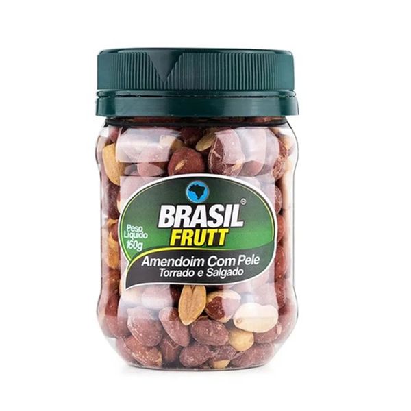 Amendoim com Pele Torrado e Salgado Brasil Frutt 160g