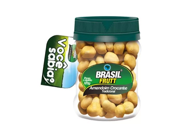 Amendoim Sem Pele Torrado e Salgado Brasil Frutt 160g