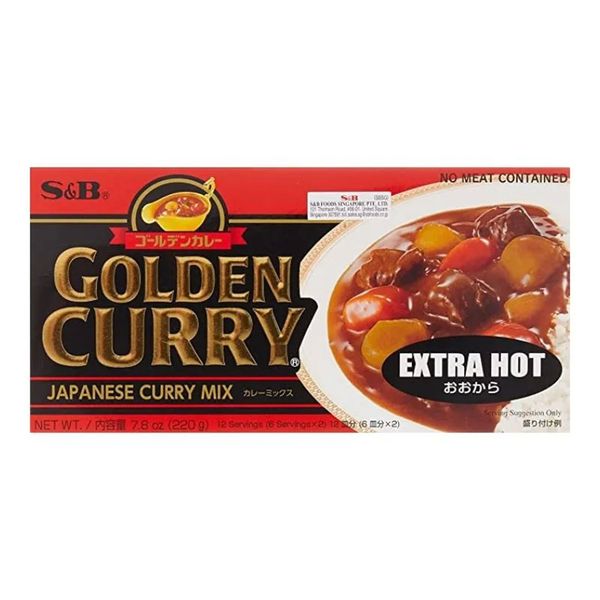 Golden Curry Apimentado Extra Forte S&B 220g