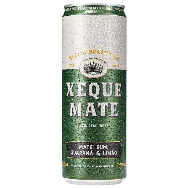 Bebida Mista Mate, Rum, Guaraná e Limão Xeque Mate 355ml
