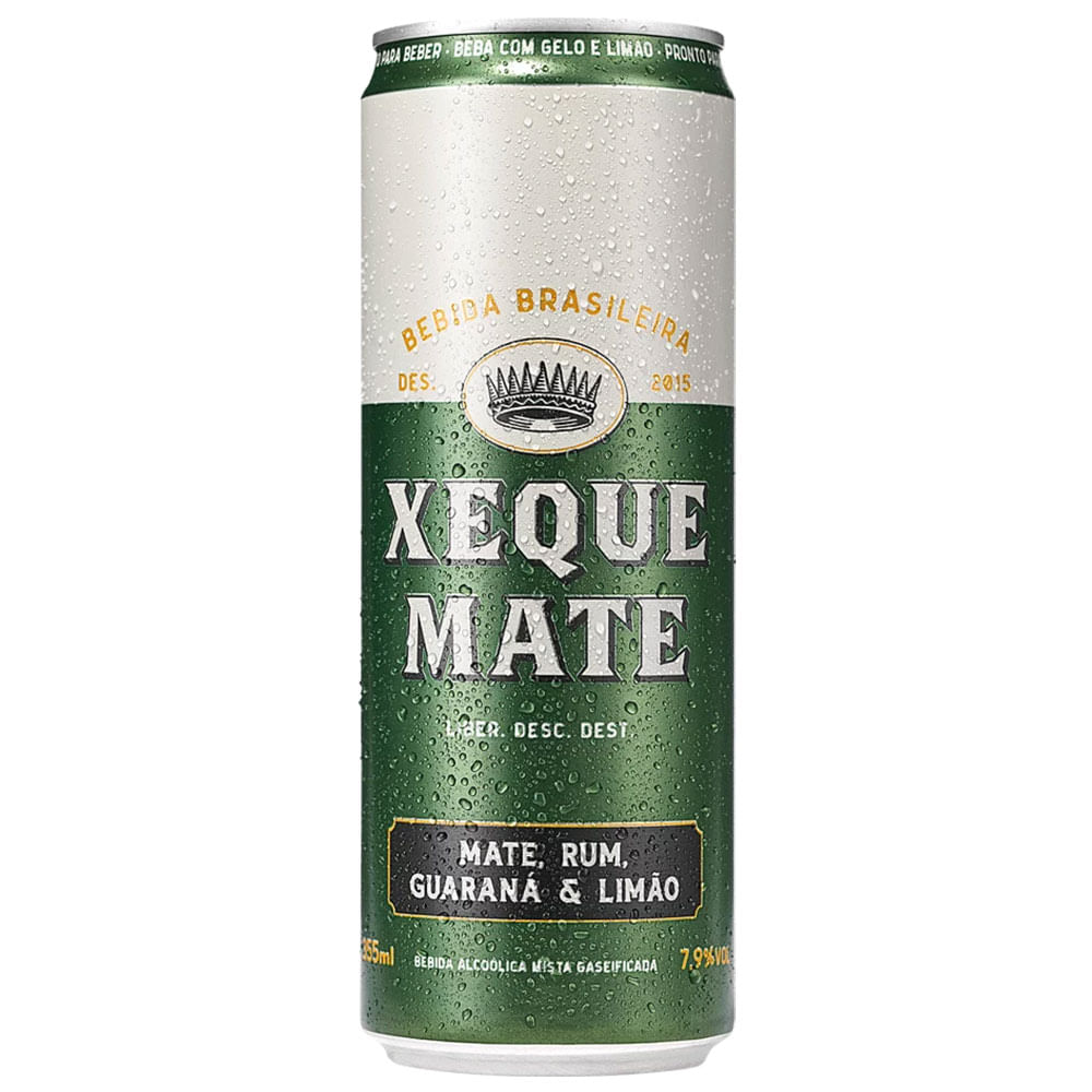 Bebida Mista Mate, Rum, Guaraná e Limão Xeque Mate 355ml