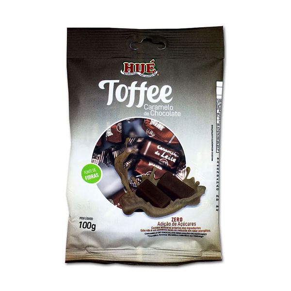 Bala Toffee Caramelo de Chocolate Sem Açúcar Hué 100g