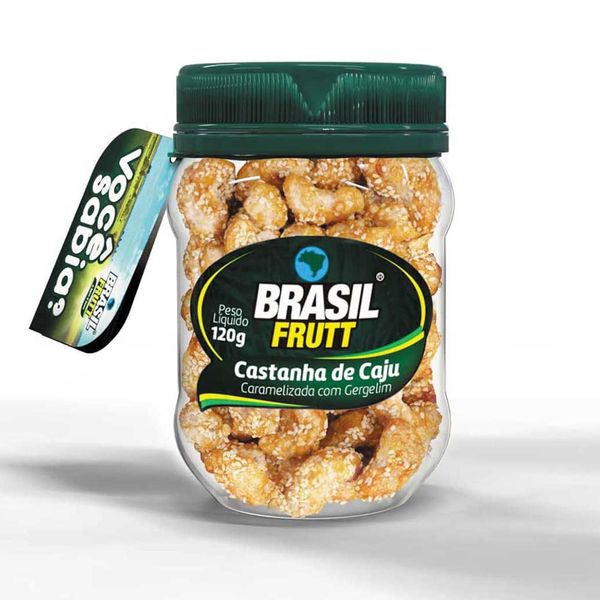 Castanha de Caju Caramelizada com Gergelim Brasil Frutt 120g