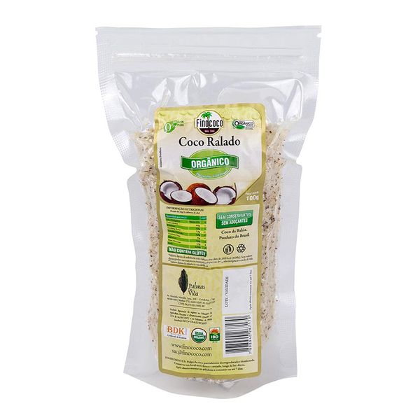 Coco Ralado Fino Orgânico Finococo - 100g