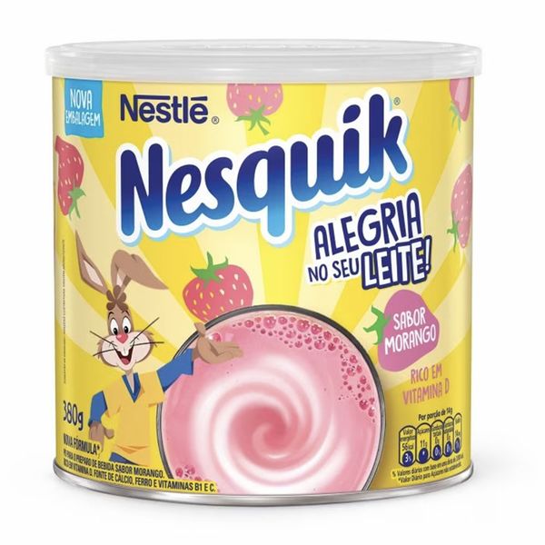Pó Para o Preparo de Bebiba Nesquik Sabor Morango 380g