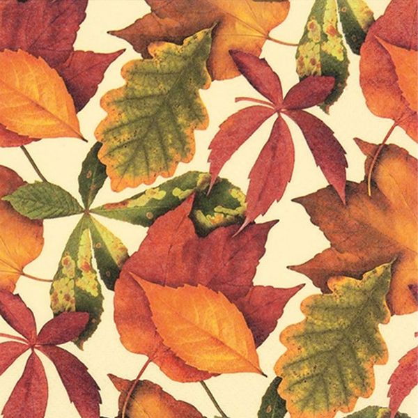 Guardanapo de Papel Folhagens Marfim Ti-Flair 24x24cm