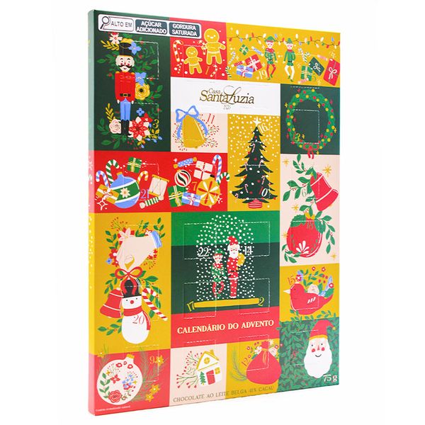Calendário do Advento Chocolate ao Leite Belga Casa Santa Luzia – 75g