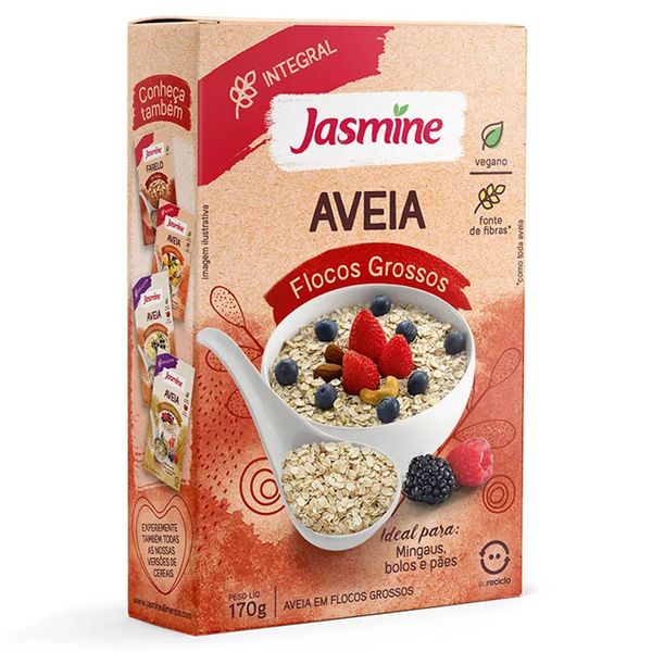 Aveia Integral Em Flocos Grossos Jasmine 170g