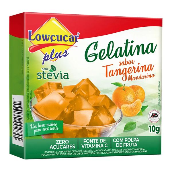 Gelatina em Pó Sabor Tangerina Lowçucar 10g