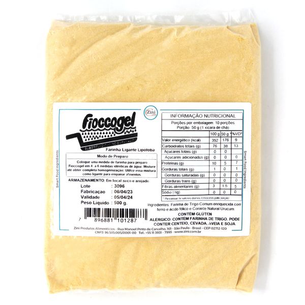 Farinha Ligante Fioccogel Zini 500g