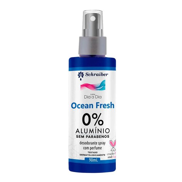 Desodorante Spray 0% Alumínio Ocean Fresh Schraiber 90ml