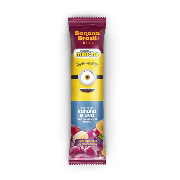 Barra de Banana e Uva com Cobertura de Uva Banana Brasil 22g