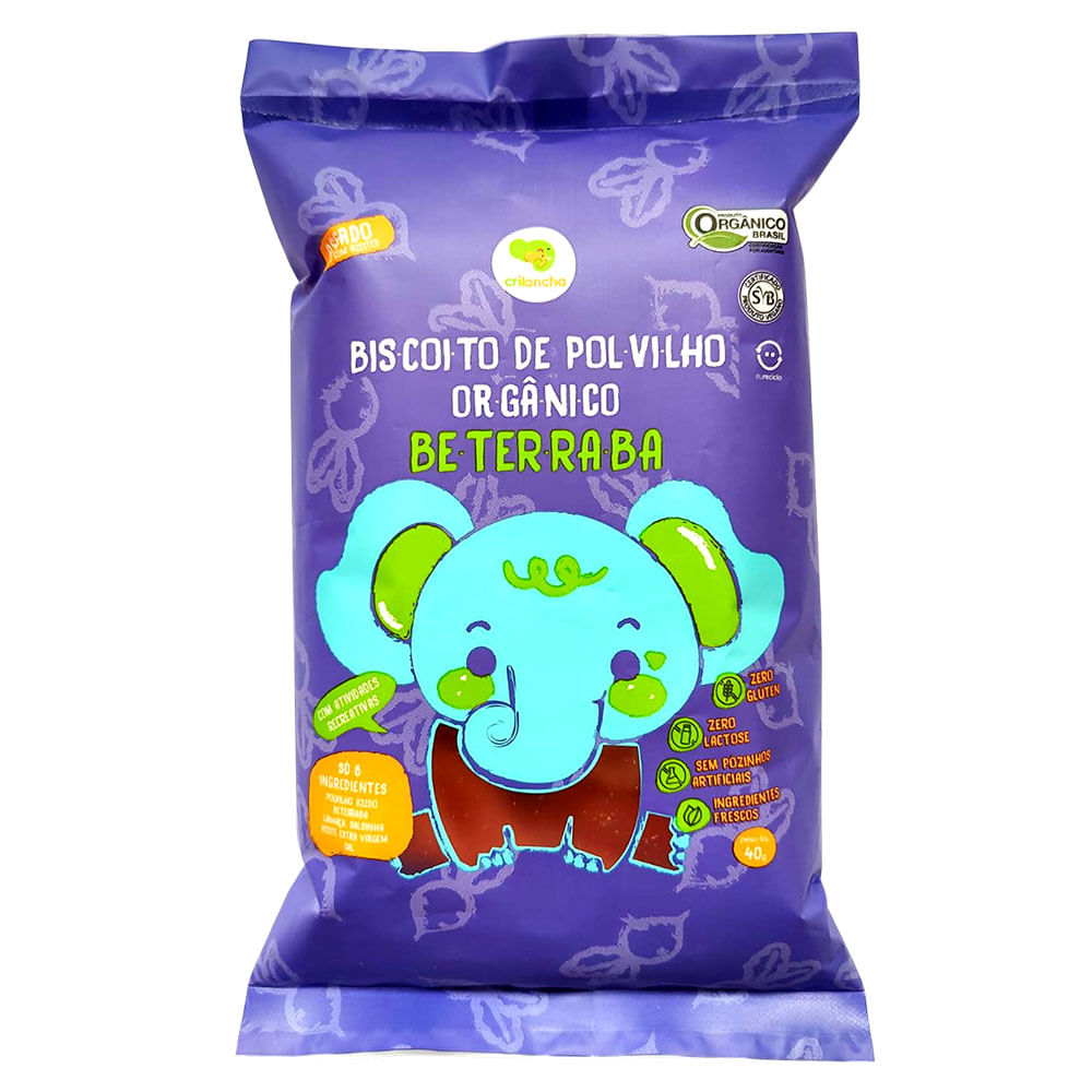 Biscoito Polvilho Beterraba Crilancha - 40g