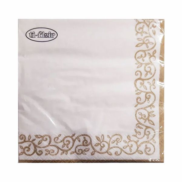 Guardanapo de Papel Rococo Ouro 33x33cm