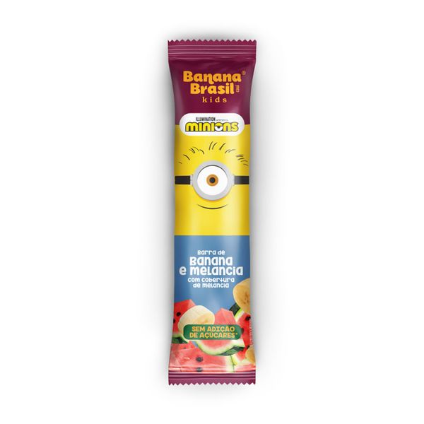 Barra de Banana e Melancia Minions Sem Açúcar Banana Brasil 22g