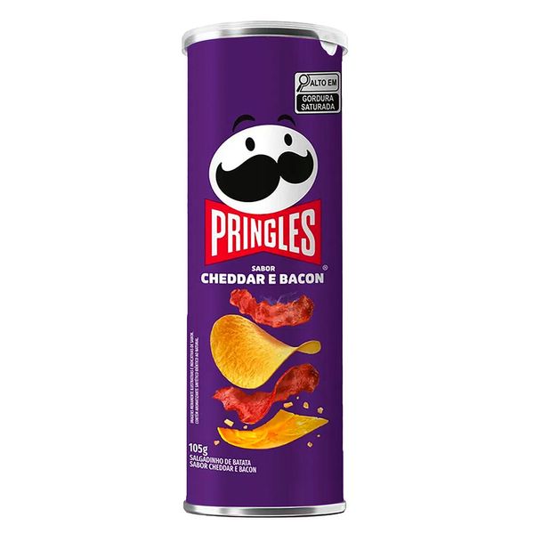 Batata Sabor Cheddar e Bacon Pringles 105g