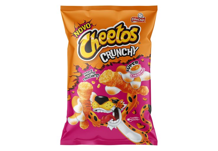 Salgadinho sabor super cheddar pacote com 78g - Cheetos Crunchy