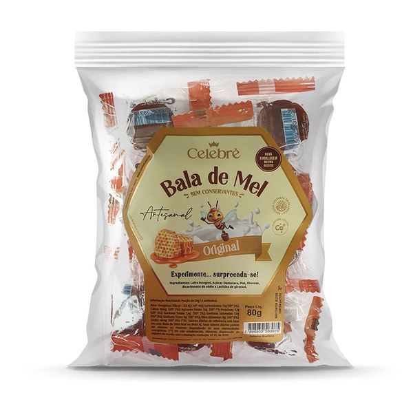Bala de Mel Sabor Original Celebrê 80g