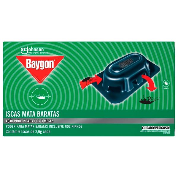 Inseticida Iscas Mata Barata Baygon 6 Unidades