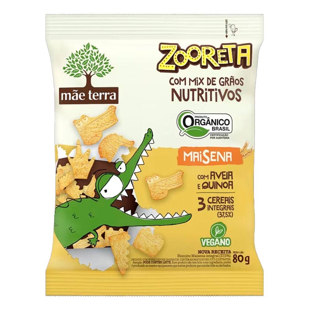 Biscoito Maisena com Aveia e Quinoa Vegano Zooreta Mãe Terra 80g