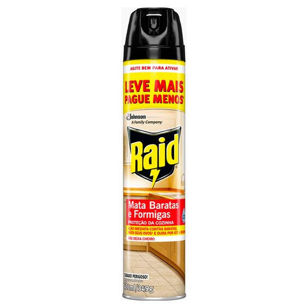 Inseticida Mata Baratas e Formigas Raid 420ml