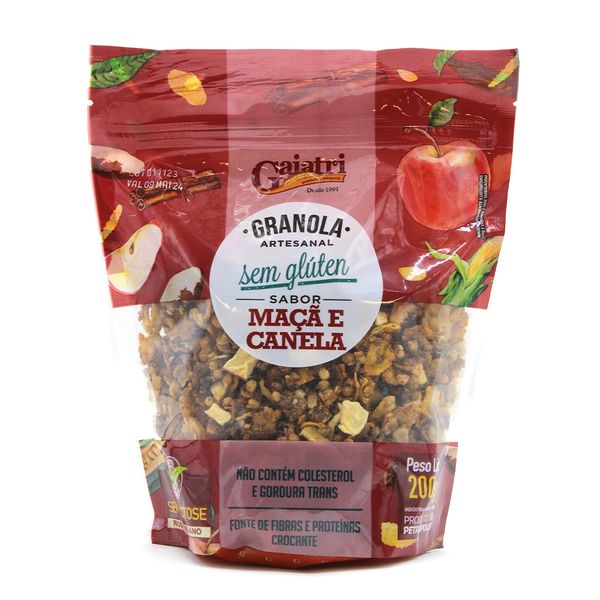 Granola de Maça e Banana Sem Glúten Gaiatri 200g