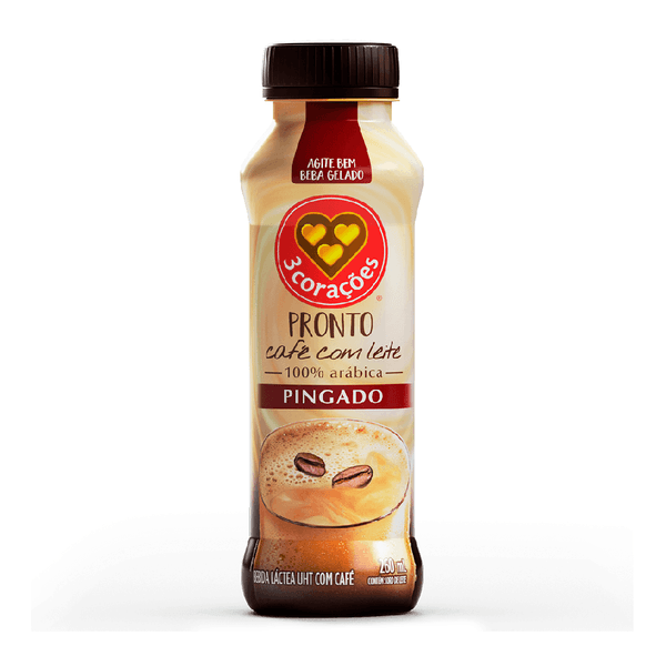Cappuccino Pronto Café com Leite Pingado 3Corações 260ml