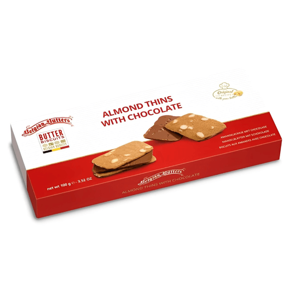 Biscoito com Amêndoas e Chocolate ao Leite Belgian Butters 100g