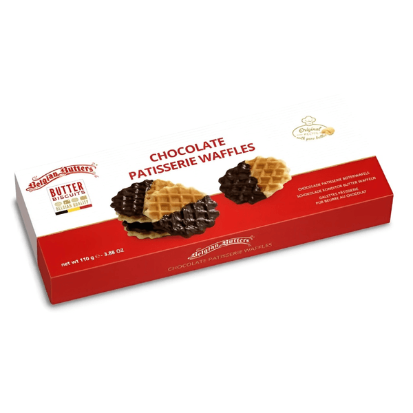 Waffles Cobertos com Chocolate Amargo Belgian Butters 110g