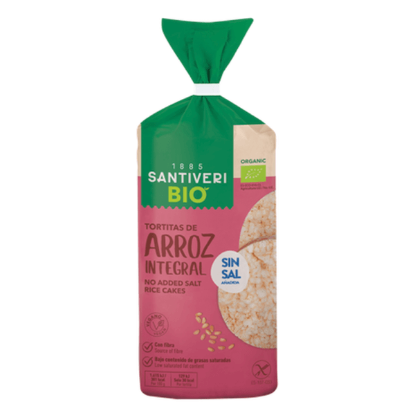 Biscoito de Arroz Integral Sem Sal Santiveri 100g