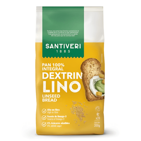 Torrada Integral Dextrin Com Sementes de Linho Santiveri 240g