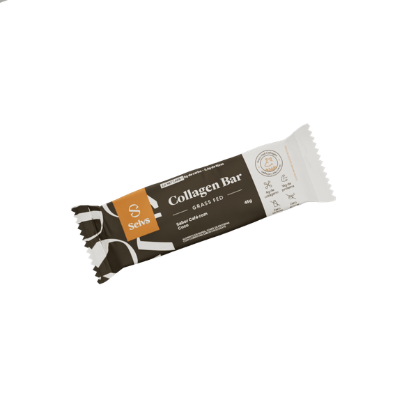 Barra de Proteína Collagen Bar Sabor Café com Coco Selvs 50g