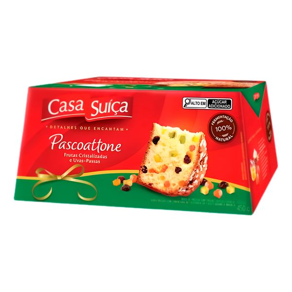 Colomba Pascoattone Frutas Cristalizadas e Uvas-Passas Casa Suíça 450g