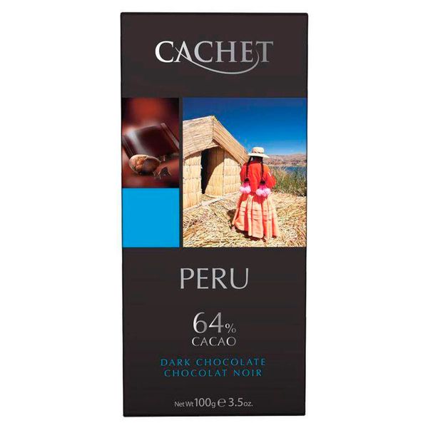 Barra de Chocolate 64% Peru Cachet 100g