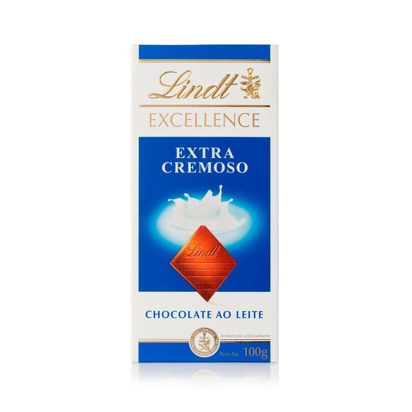 Chocolate Lindt Excellence Tablete Extra Cremoso ao Leite 100g